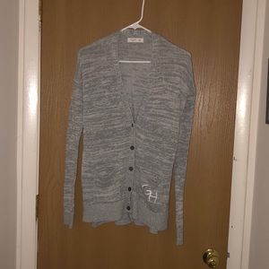 Grey cardigan sweater